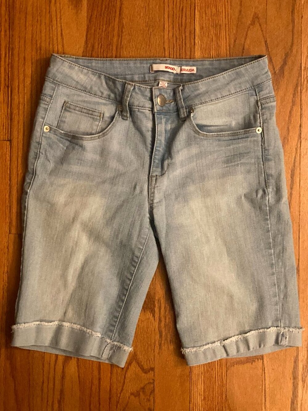 BONGO Vintage Light Denim STRETCH Bermuda Shorts ~ Sz 5
